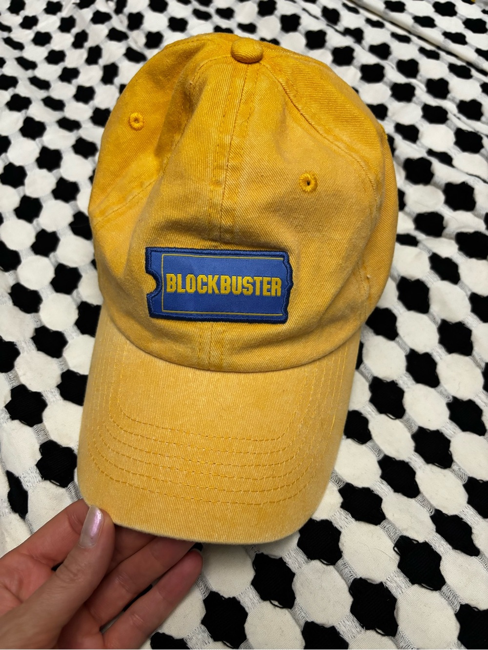Vintage Yellow Unisex Blockbuster Baseball Cap